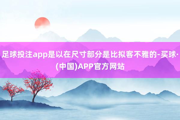 足球投注app是以在尺寸部分是比拟客不雅的-买球·(中国)APP官方网站