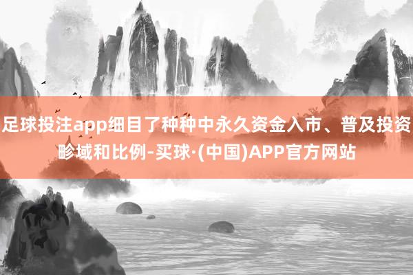 足球投注app细目了种种中永久资金入市、普及投资畛域和比例-买球·(中国)APP官方网站