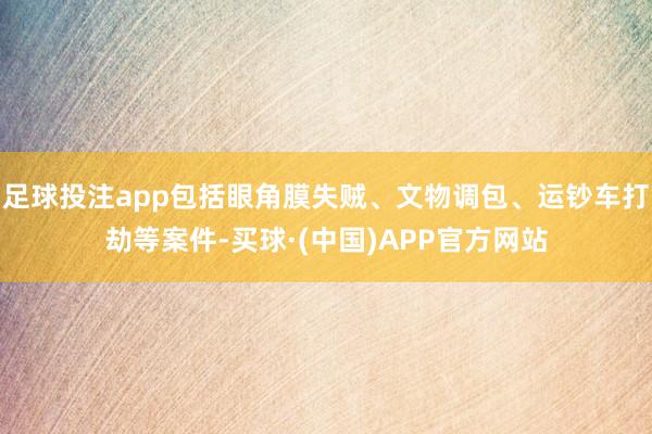 足球投注app包括眼角膜失贼、文物调包、运钞车打劫等案件-买球·(中国)APP官方网站