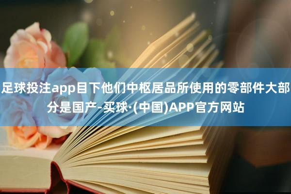 足球投注app目下他们中枢居品所使用的零部件大部分是国产-买球·(中国)APP官方网站