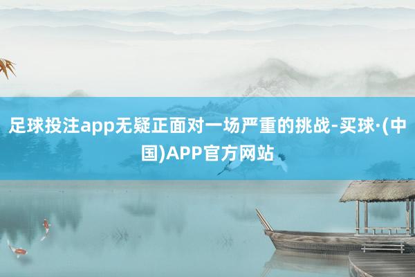 足球投注app无疑正面对一场严重的挑战-买球·(中国)APP官方网站