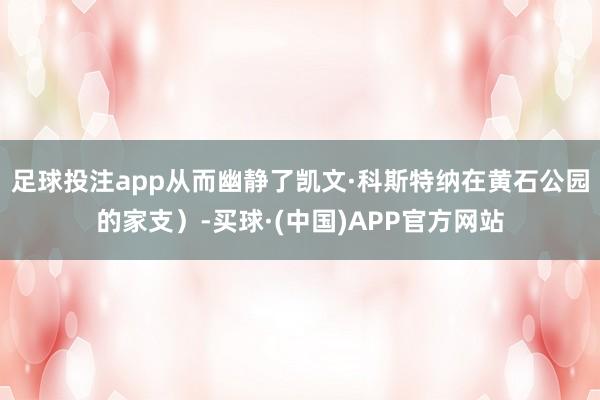 足球投注app从而幽静了凯文·科斯特纳在黄石公园的家支）-买球·(中国)APP官方网站