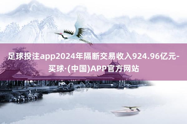 足球投注app2024年隔断交易收入924.96亿元-买球·(中国)APP官方网站
