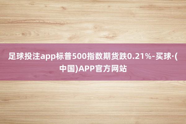 足球投注app标普500指数期货跌0.21%-买球·(中国)APP官方网站