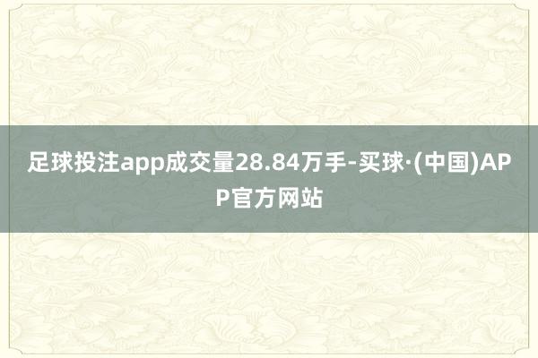 足球投注app成交量28.84万手-买球·(中国)APP官方网站