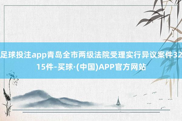 足球投注app青岛全市两级法院受理实行异议案件3215件-买球·(中国)APP官方网站