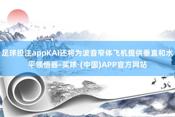 足球投注appKAI还将为波音窄体飞机提供垂直和水平领悟器-买球·(中国)APP官方网站