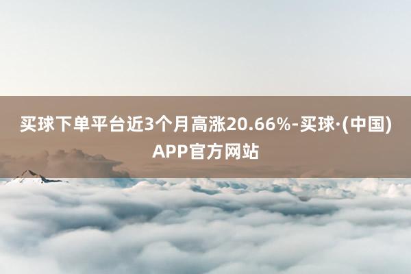 买球下单平台近3个月高涨20.66%-买球·(中国)APP官方网站