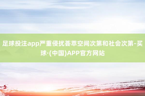 足球投注app严重侵扰荟萃空间次第和社会次第-买球·(中国)APP官方网站