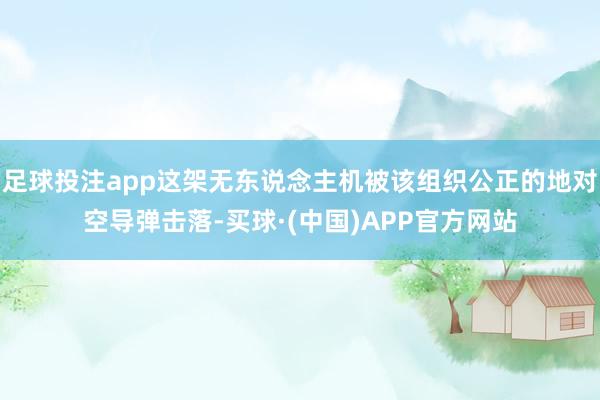 足球投注app这架无东说念主机被该组织公正的地对空导弹击落-买球·(中国)APP官方网站