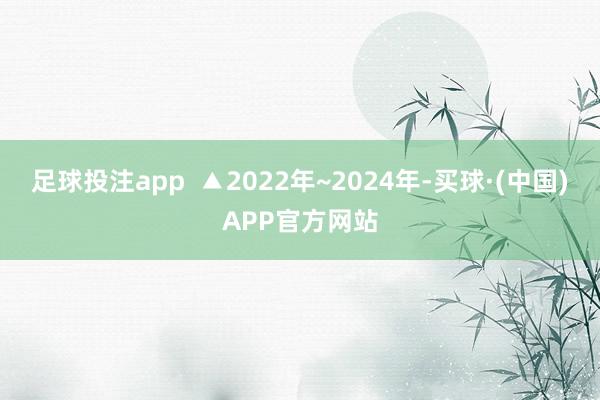 足球投注app  ▲2022年~2024年-买球·(中国)APP官方网站
