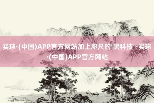 买球·(中国)APP官方网站加上咫尺的‘黑科技’-买球·(中国)APP官方网站