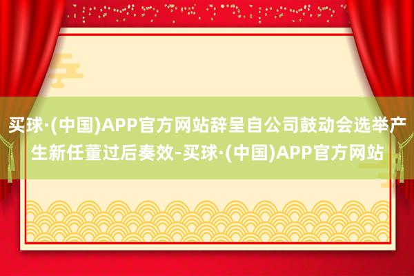 买球·(中国)APP官方网站辞呈自公司鼓动会选举产生新任董过后奏效-买球·(中国)APP官方网站