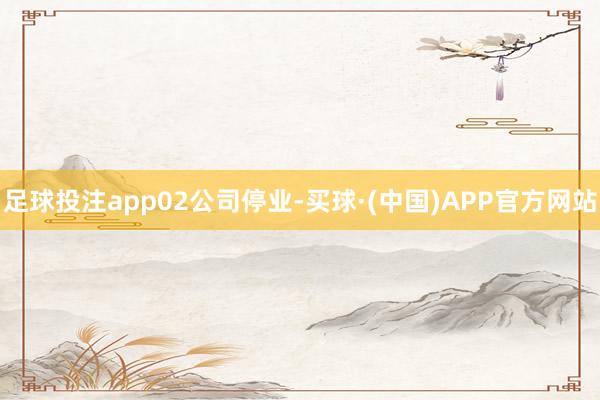 足球投注app　　02　　公司停业-买球·(中国)APP官方网站