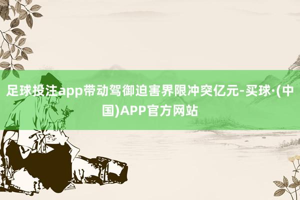 足球投注app带动驾御迫害界限冲突亿元-买球·(中国)APP官方网站