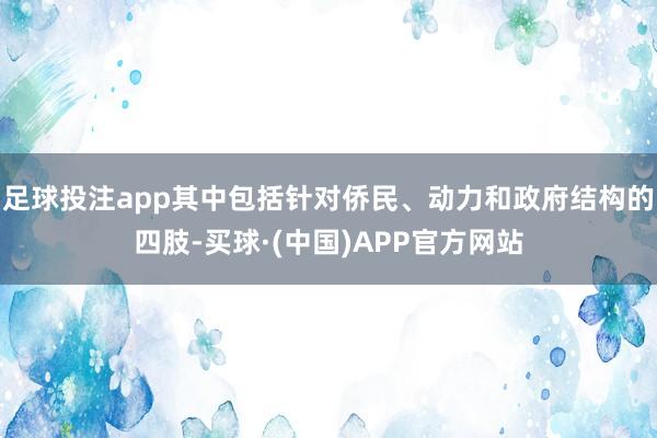 足球投注app其中包括针对侨民、动力和政府结构的四肢-买球·(中国)APP官方网站