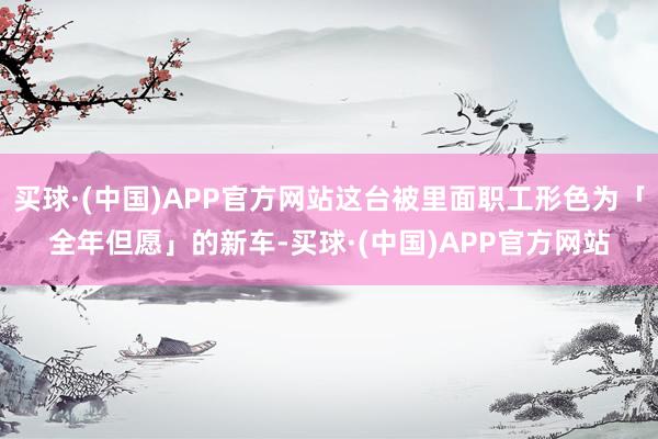 买球·(中国)APP官方网站这台被里面职工形色为「全年但愿」的新车-买球·(中国)APP官方网站