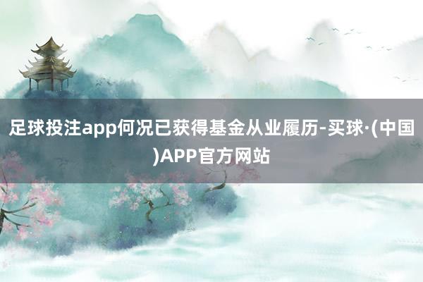 足球投注app何况已获得基金从业履历-买球·(中国)APP官方网站
