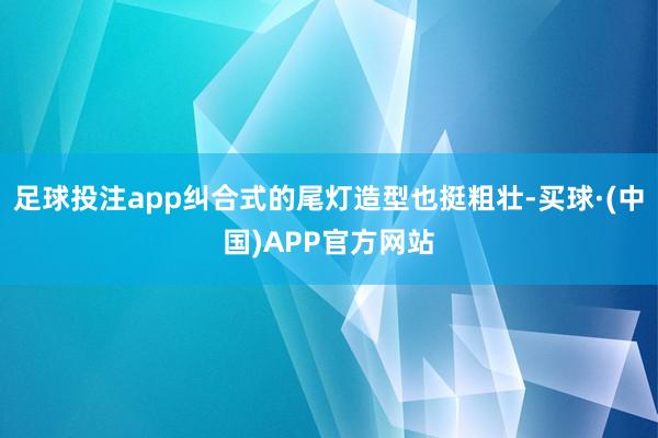 足球投注app纠合式的尾灯造型也挺粗壮-买球·(中国)APP官方网站