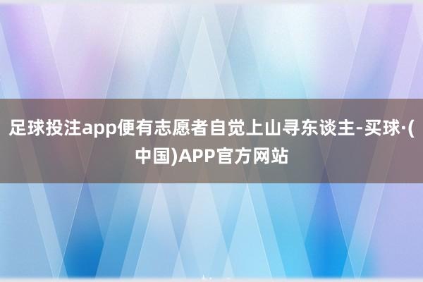 足球投注app便有志愿者自觉上山寻东谈主-买球·(中国)APP官方网站
