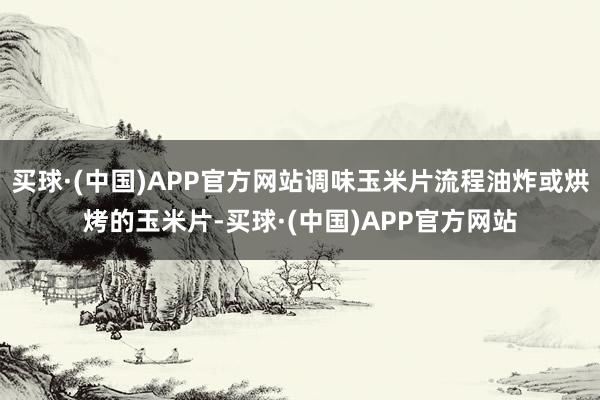 买球·(中国)APP官方网站调味玉米片流程油炸或烘烤的玉米片-买球·(中国)APP官方网站