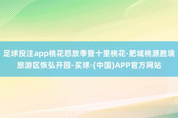 足球投注app桃花怒放季暨十里桃花·肥城桃源胜境旅游区恢弘开园-买球·(中国)APP官方网站