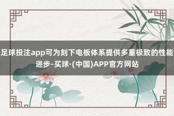 足球投注app可为刻下电板体系提供多重极致的性能进步-买球·(中国)APP官方网站