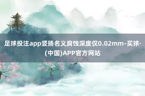 足球投注app竖扬名义腐蚀深度仅0.02mm-买球·(中国)APP官方网站