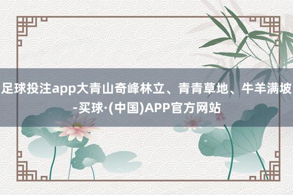 足球投注app大青山奇峰林立、青青草地、牛羊满坡-买球·(中国)APP官方网站