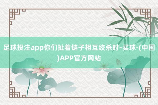 足球投注app你们扯着链子相互绞杀时-买球·(中国)APP官方网站