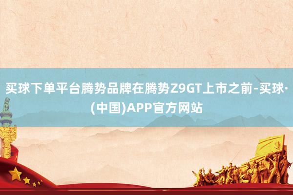 买球下单平台腾势品牌在腾势Z9GT上市之前-买球·(中国)APP官方网站