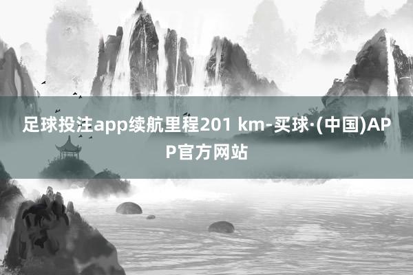 足球投注app续航里程201 km-买球·(中国)APP官方网站