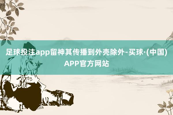 足球投注app留神其传播到外壳除外-买球·(中国)APP官方网站