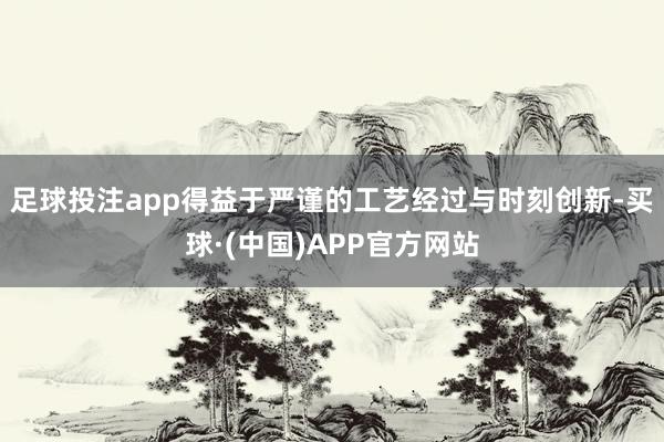 足球投注app得益于严谨的工艺经过与时刻创新-买球·(中国)APP官方网站