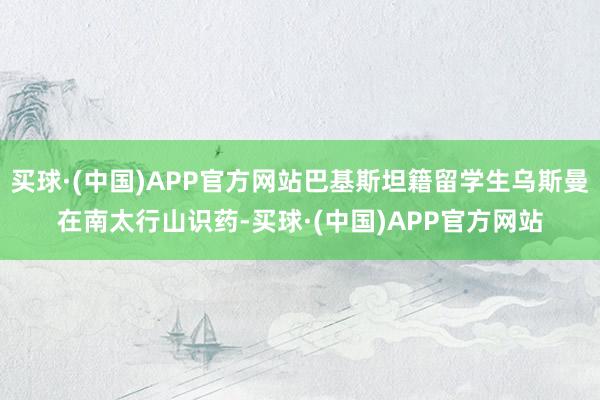 买球·(中国)APP官方网站巴基斯坦籍留学生乌斯曼在南太行山识药-买球·(中国)APP官方网站