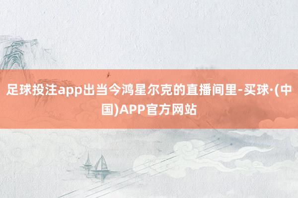 足球投注app出当今鸿星尔克的直播间里-买球·(中国)APP官方网站