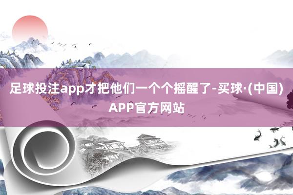 足球投注app才把他们一个个摇醒了-买球·(中国)APP官方网站