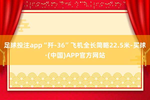 足球投注app“歼-36”飞机全长简略22.5米-买球·(中国)APP官方网站