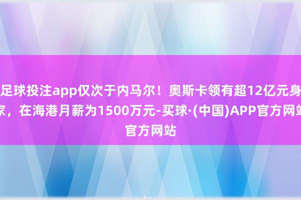 足球投注app仅次于内马尔!奥斯卡领有超12亿元身家,在海港月薪为1500万元-买球·(中国)APP官方网站
