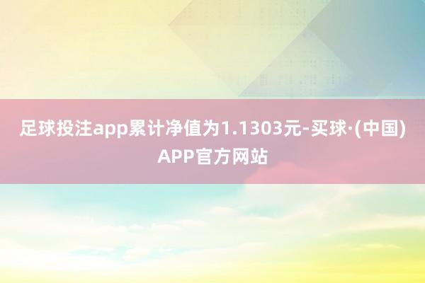 足球投注app累计净值为1.1303元-买球·(中国)APP官方网站