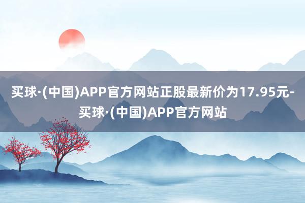 买球·(中国)APP官方网站正股最新价为17.95元-买球·(中国)APP官方网站