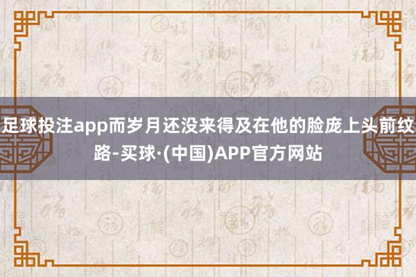 足球投注app而岁月还没来得及在他的脸庞上头前纹路-买球·(中国)APP官方网站
