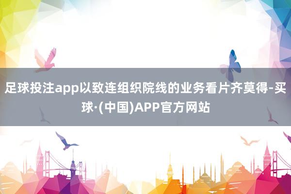 足球投注app以致连组织院线的业务看片齐莫得-买球·(中国)APP官方网站