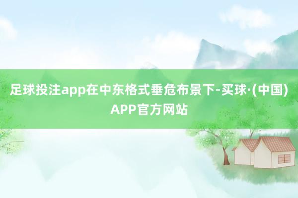 足球投注app在中东格式垂危布景下-买球·(中国)APP官方网站
