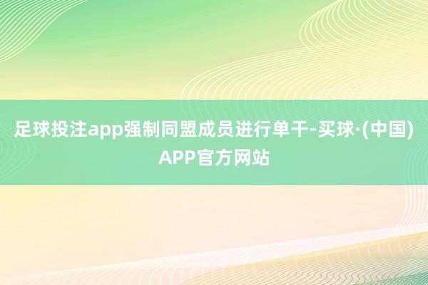 足球投注app强制同盟成员进行单干-买球·(中国)APP官方网站