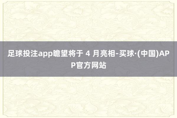 足球投注app瞻望将于 4 月亮相-买球·(中国)APP官方网站