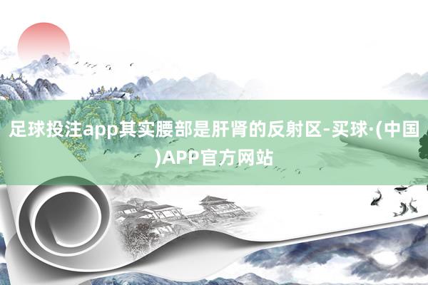 足球投注app其实腰部是肝肾的反射区-买球·(中国)APP官方网站