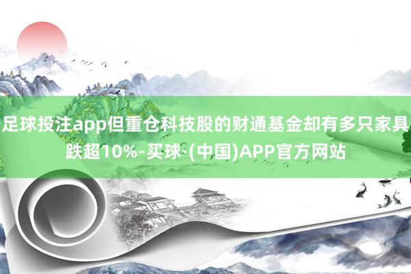 足球投注app但重仓科技股的财通基金却有多只家具跌超10%-买球·(中国)APP官方网站