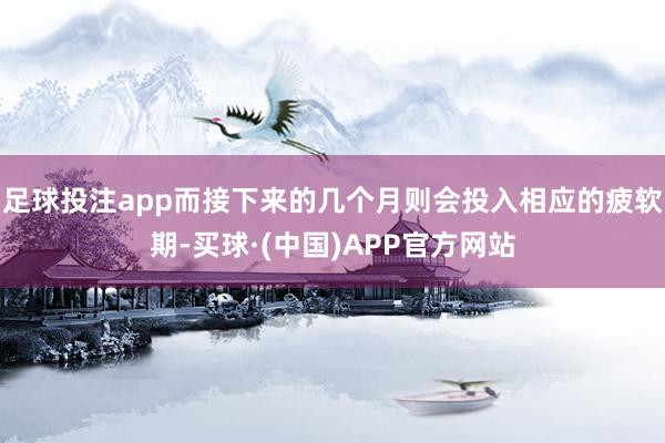 足球投注app而接下来的几个月则会投入相应的疲软期-买球·(中国)APP官方网站