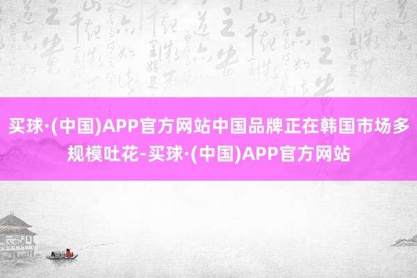 买球·(中国)APP官方网站中国品牌正在韩国市场多规模吐花-买球·(中国)APP官方网站